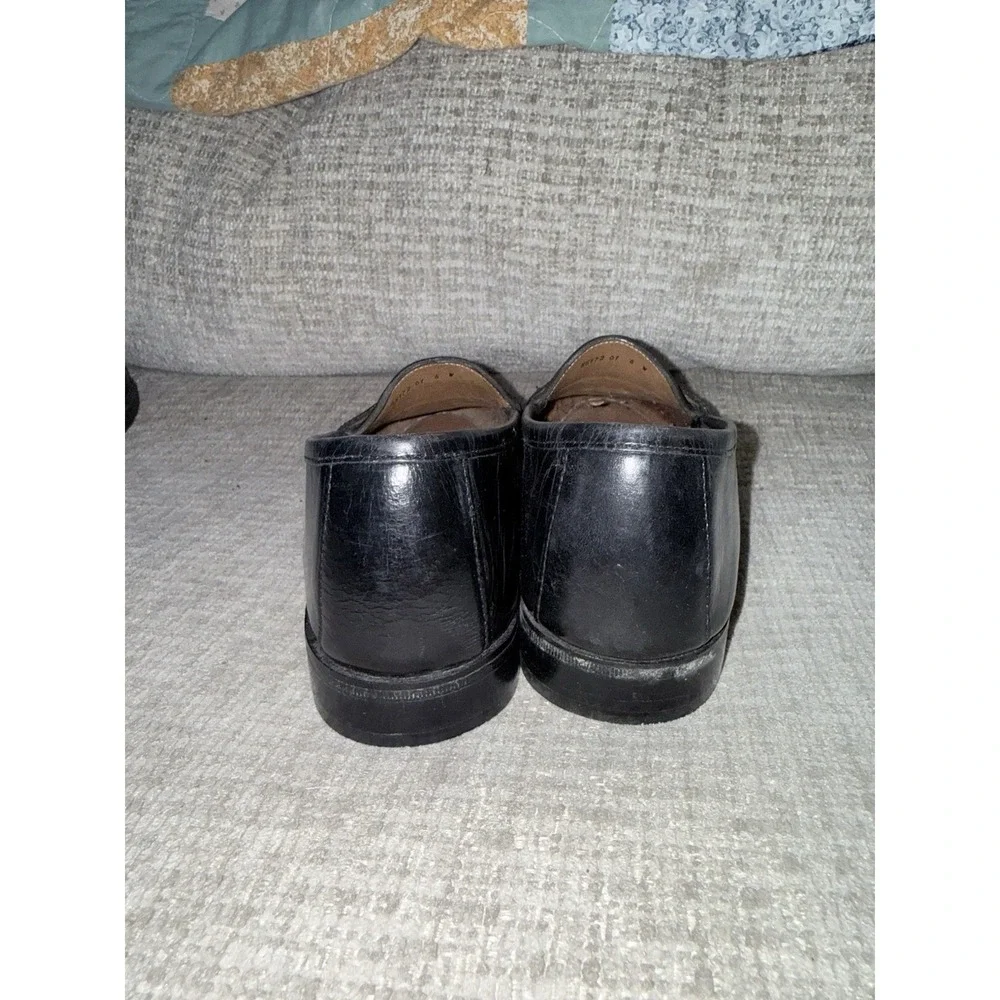 Vintage Men's 8 W Black Nunn‎ Bush Tasseled Leather Dress Loafers India Classic